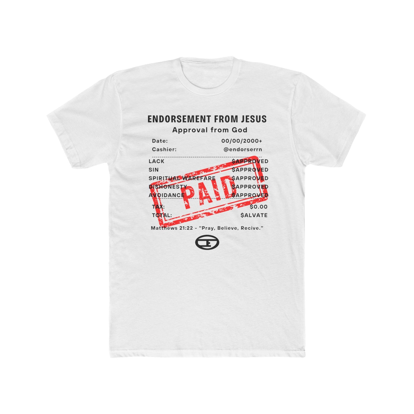 Faith-Inspired Unisex Cotton Crew Tee - 'Endorsement from Jesus'