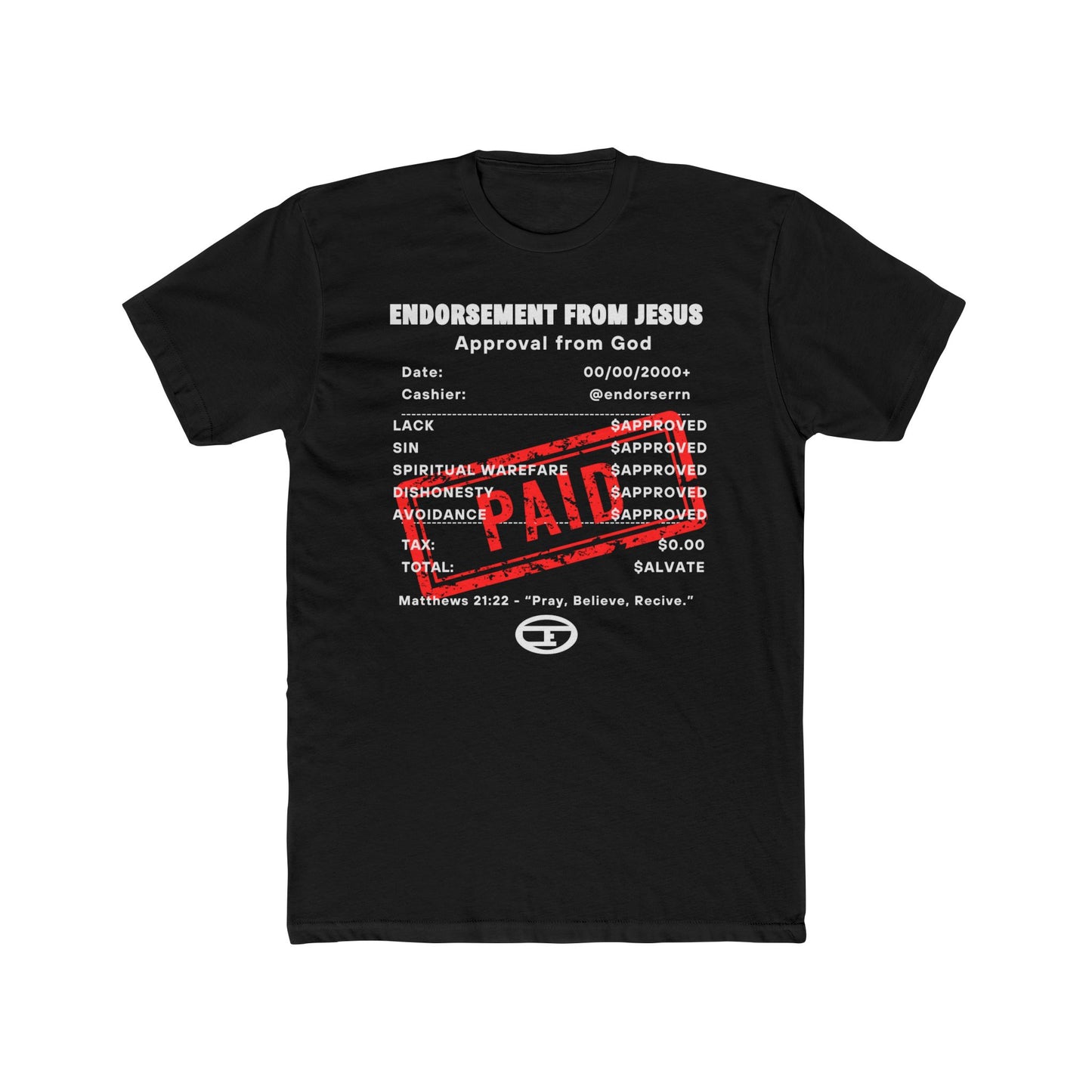 Faith-Inspired Unisex Cotton Crew Tee - 'Endorsement from Jesus'
