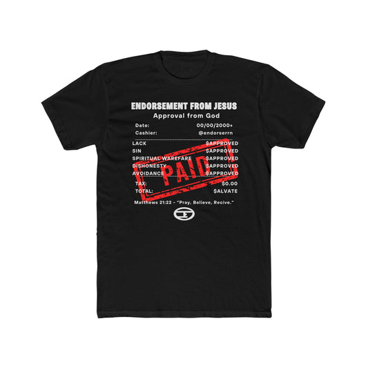 Faith-Inspired Unisex Cotton Crew Tee - 'Endorsement from Jesus'