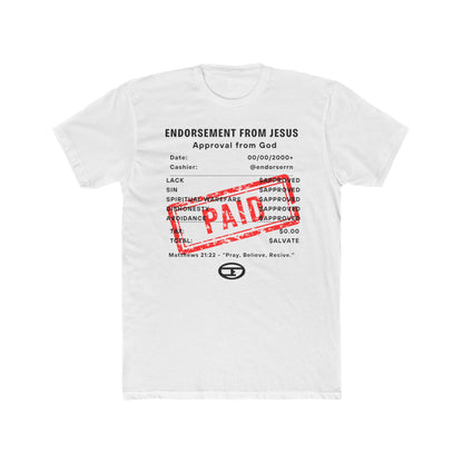 Faith-Inspired Unisex Cotton Crew Tee - 'Endorsement from Jesus'