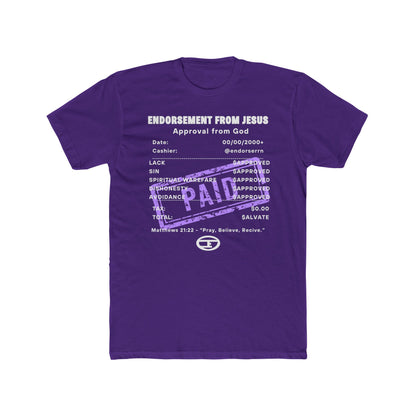 Faith-Inspired Unisex Cotton Crew Tee - 'Endorsement from Jesus'